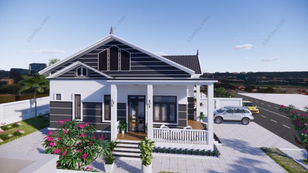 Mẫu nhà cấp 4 đang được ưa chuộng hiện nay diện tích: 8x12m - V424 - Hình ảnh 5