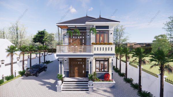 Nhà 2 tầng mái Nhật diện tích: 6,84x13,3m - V656 - Hình ảnh 2