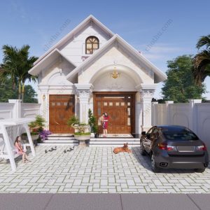 Mẫu nhà cấp 4 mái Thái hiện đại 8x17m đẹp