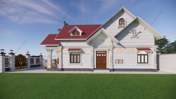 Mẫu nhà cấp 4 mái Thái hiện đại 8x17m đẹp - Hình ảnh 4