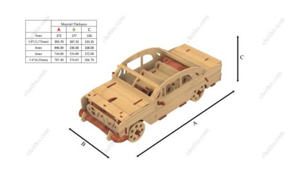 Mô hình xe mui trần – Mô hình cắt Laser 3D - Hình ảnh 4