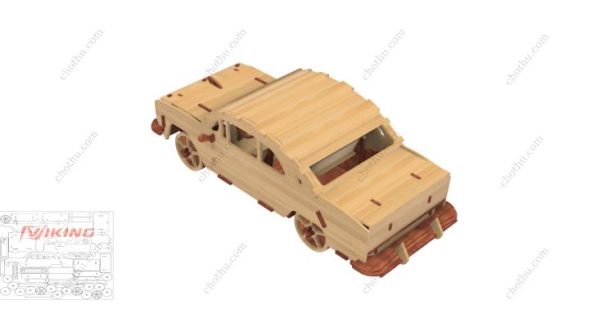 Thiết kế gỗ dán 3D cắt laser cho xe hơi - Mô hình 3D - Hình ảnh 3
