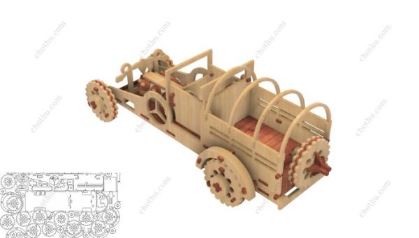 Mô hình xe đầu kéo – Mô hình cắt laser 3D - Hình ảnh 4