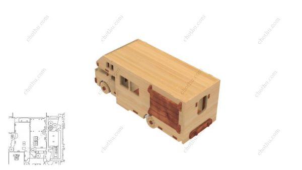 Mô hình xe Van Camper – Mô Hình Cắt Laser 3D - Hình ảnh 2