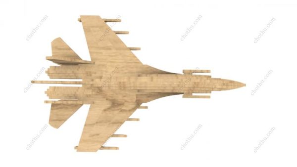 Máy bay chiến đấu SU 35 – Tệp kỹ thuật số đồ chơi để cắt laser - Hình ảnh 12