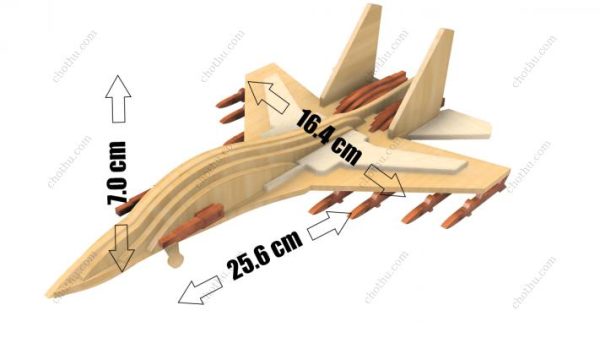 Máy bay chiến đấu SU 35 – Tệp kỹ thuật số đồ chơi để cắt laser - Hình ảnh 13