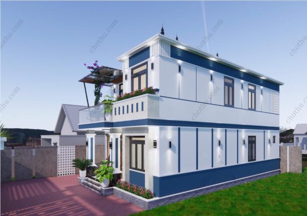Mẫu nhà mái Nhật 2 tầng đẹp không thể bỏ qua diện tích: 7.5x15.3 - V494 - Hình ảnh 2