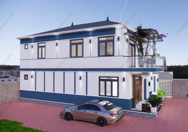 Mẫu nhà mái Nhật 2 tầng đẹp không thể bỏ qua diện tích: 7.5x15.3 - V494 - Hình ảnh 3