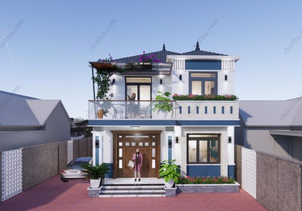 Mẫu nhà mái Nhật 2 tầng đẹp không thể bỏ qua diện tích: 7.5x15.3 - V494 - Hình ảnh 6