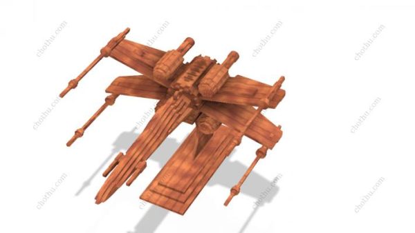 Máy bay chiến đấu X-wing - Mô hình bằng gỗ cắt laser – Mô hình 3D - Hình ảnh 8