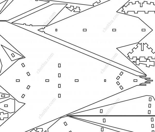 Mô hình máy bay chiến đấu tàng hình Lockheed F-117 Nighthawk - Mô hình 3D - Hình ảnh 11