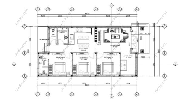 Nhà cấp 4 đẹp ấn tượng với mái Nhật diện tích: 8x14,5m - V386 - Hình ảnh 11