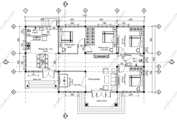Nhà cấp 4 mái Nhật hot nhất hiện nay diện tích: 9.5x17m - V459 - Hình ảnh 8