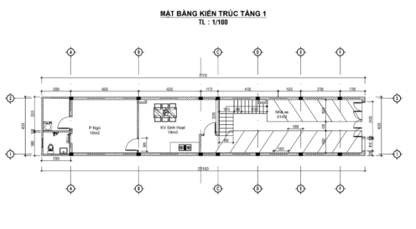Nhà gác lửng 3 tầng hiện đại diện tích: 4.2x20.5m - V478 - Hình ảnh 5