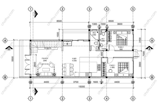 Nhà cấp 4 mái bằng vừa tiện nghi vừa rẻ diện tích: 7x15m - V526 - Hình ảnh 9