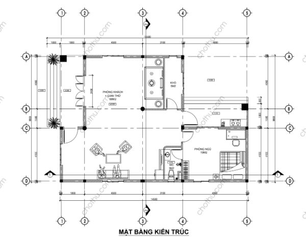 Nhà cấp 4 mái Thái đơn giản, đầy đủ nội thất diện tích: 10x15m - V596 - Hình ảnh 10