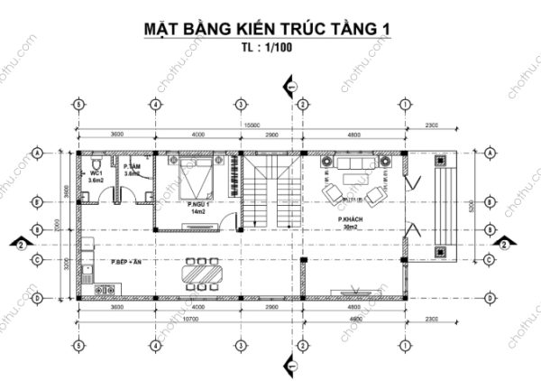 Mẫu nhà 2 tầng mái Nhật diện tích: 7x15,5m - V597 - Hình ảnh 7