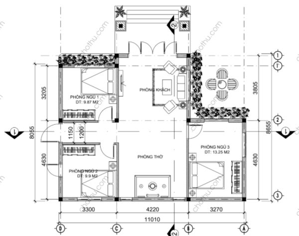 Nhà cấp 4 mái Nhật, sân vườn đẹp diện tích: 8.65x11m - V598 - Hình ảnh 8