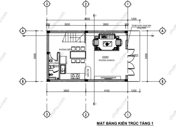 Mẫu nhà 3 tầng hiện đại không thể bỏ qua diện tích: 5x8m - V564 - Hình ảnh 6