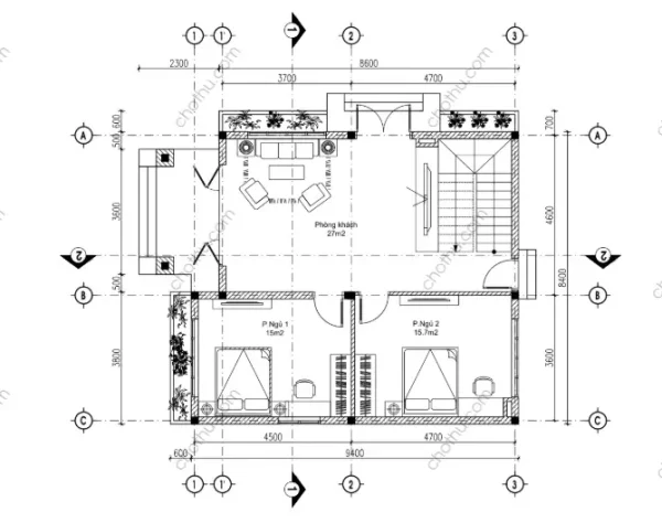 Nhà 2 tầng mái Nhật diện tích: 8.4x9.4m - V665 - Hình ảnh 8