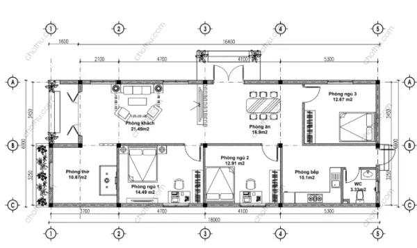 Nhà cấp 4 mái bằng diện tích: 6,9x16,4m - V686 - Hình ảnh 10