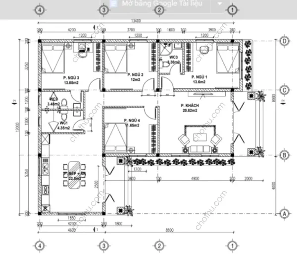 Nhà cấp 4 mái Nhật diện tích 12x13,4m - V712 - Hình ảnh 10