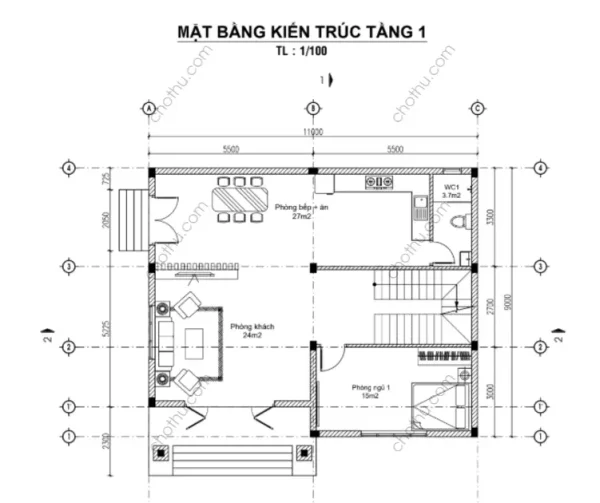 Nhà 2 tầng mái Nhật diện tích: 11x9m - V713 - Hình ảnh 9