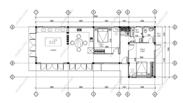 Nhà cấp 4 mái bằng diện tích 7,4x18m - V764 - Hình ảnh 3