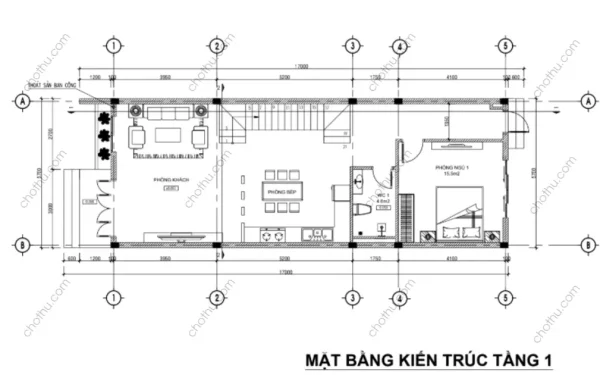 Nhà 2 tầng mái bằng phong cách hiện đại diện tích: 5.7x17m - V820 - Hình ảnh 10