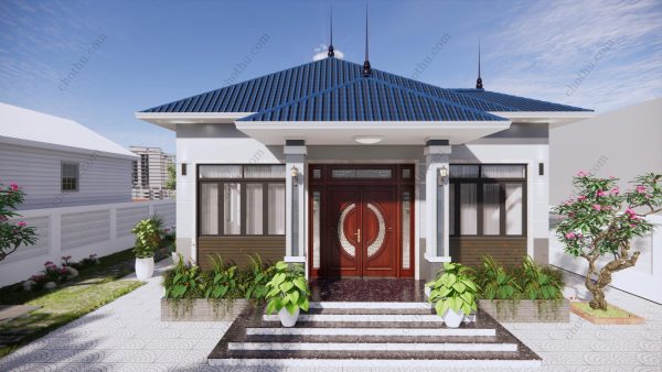 Nhà cấp 4 mái Nhật hot nhất hiện nay diện tích: 9x11.5m - V363