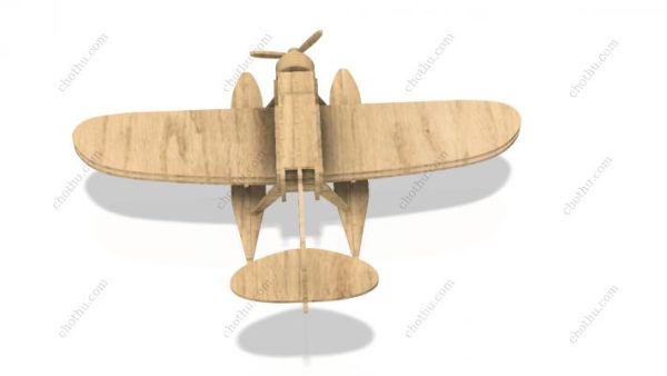 Mô hình Heinkel HE 51 thu nhỏ – Tệp cắt laser 3D - Hình ảnh 9