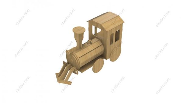 Đồ chơi mô hình tàu hỏa để cắt bằng laser - Mô hình 3D