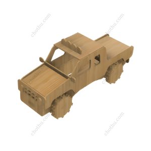 Mô hình xe bán tải cắt bằng laser - Mô hình 3D