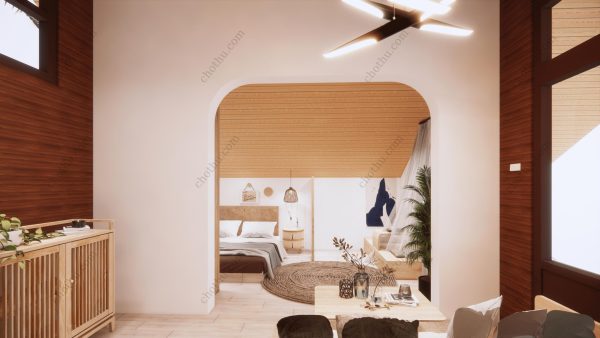 Bản vẽ kiến ​​trúc nhà gỗ hiện đại 8,5 x 6,5m - Bản thiết kế nhà nghỉ dưỡng tùy chỉnh - Hình ảnh 18