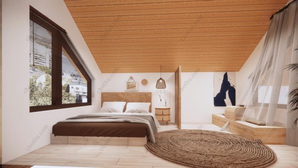 Bản vẽ kiến ​​trúc nhà gỗ hiện đại 8,5 x 6,5m - Bản thiết kế nhà nghỉ dưỡng tùy chỉnh - Hình ảnh 19