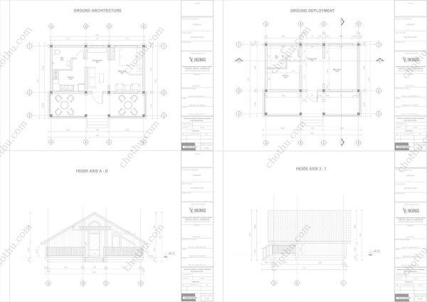 Bản vẽ kiến ​​trúc nhà gỗ hiện đại 8,5 x 6,5m - Bản thiết kế nhà nghỉ dưỡng tùy chỉnh - Hình ảnh 2