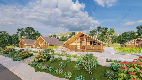Bản vẽ kiến ​​trúc nhà gỗ hiện đại 8,5 x 6,5m - Bản thiết kế nhà nghỉ dưỡng tùy chỉnh - Hình ảnh 5