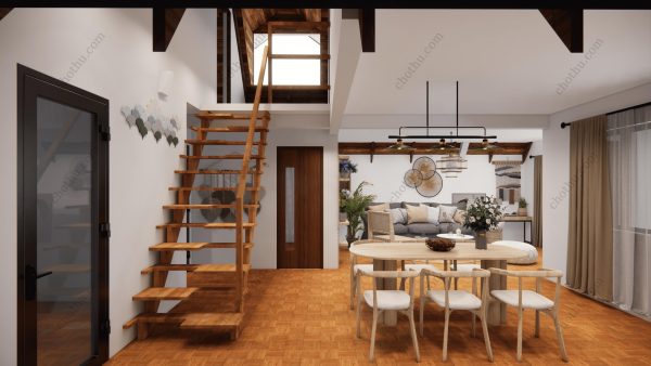 Bản vẽ kiến ​​trúc - Cabin hiện đại 12x7m có gác xép - Bản thiết kế nhà nghỉ dưỡng tùy chỉnh - Hình ảnh 13
