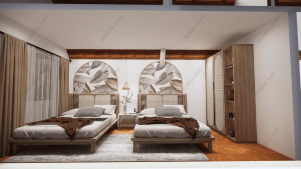 Bản vẽ kiến ​​trúc - Cabin hiện đại 12x7m có gác xép - Bản thiết kế nhà nghỉ dưỡng tùy chỉnh - Hình ảnh 21