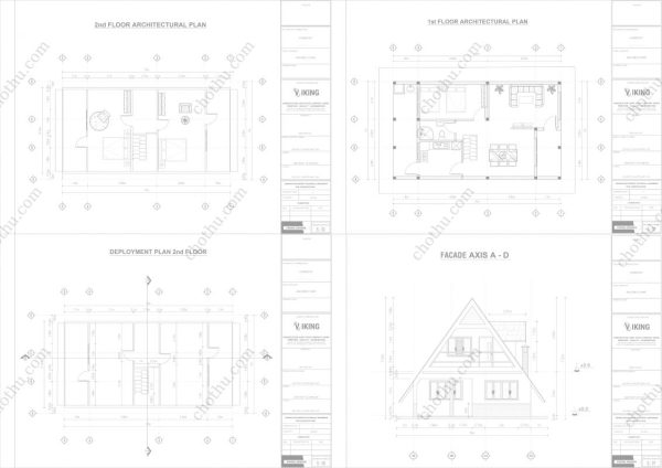 Bản vẽ kiến ​​trúc - Cabin hiện đại 12x7m có gác xép - Bản thiết kế nhà nghỉ dưỡng tùy chỉnh - Hình ảnh 2