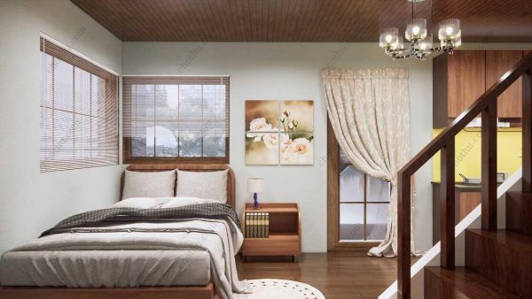 Bản vẽ kiến ​​trúc - Cabin hiện đại 7,8x4,9m có gác xép - Bản thiết kế nhà nghỉ dưỡng tùy chỉnh - Hình ảnh 14