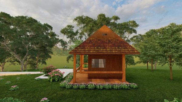 Bản vẽ kiến ​​trúc - Cabin hiện đại 7,8x4,9m có gác xép - Bản thiết kế nhà nghỉ dưỡng tùy chỉnh - Hình ảnh 6