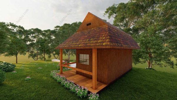Bản vẽ kiến ​​trúc - Cabin hiện đại 7,8x4,9m có gác xép - Bản thiết kế nhà nghỉ dưỡng tùy chỉnh - Hình ảnh 7