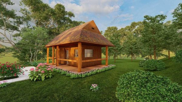 Bản vẽ kiến ​​trúc - Cabin hiện đại 7,8x4,9m có gác xép - Bản thiết kế nhà nghỉ dưỡng tùy chỉnh - Hình ảnh 8