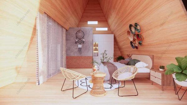 Bản vẽ kiến ​​trúc - Cabin hiện đại 10,8x8m có gác xép - Bản thiết kế nhà nghỉ dưỡng tùy chỉnh - Hình ảnh 18