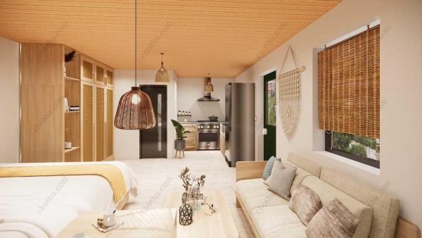 Bản vẽ kiến ​​trúc nhà gỗ hiện đại 6,5x6,5m - Bản thiết kế nhà nghỉ dưỡng tùy chỉnh - Hình ảnh 15
