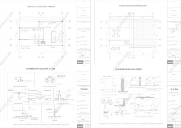 Bản vẽ kiến ​​trúc - Cabin hiện đại 10,8x8m có gác xép - Bản thiết kế nhà nghỉ dưỡng tùy chỉnh - Hình ảnh 2