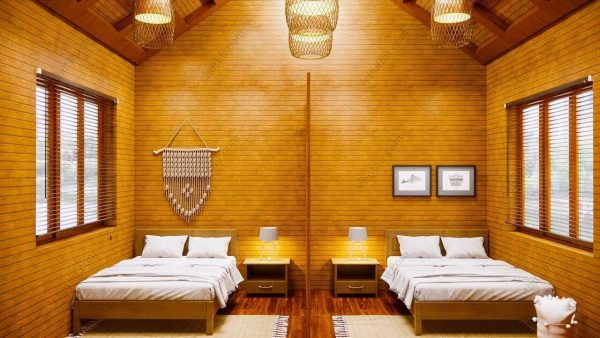 Bản vẽ kiến ​​trúc nhà gỗ hiện đại 10,3x5,3m - Bản thiết kế nhà nghỉ dưỡng tùy chỉnh - Hình ảnh 11