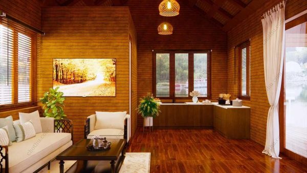 Bản vẽ kiến ​​trúc nhà gỗ hiện đại 10,3x5,3m - Bản thiết kế nhà nghỉ dưỡng tùy chỉnh - Hình ảnh 17