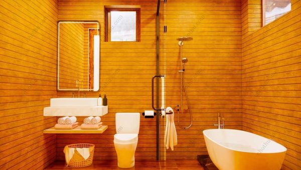 Bản vẽ kiến ​​trúc nhà gỗ hiện đại 10,3x5,3m - Bản thiết kế nhà nghỉ dưỡng tùy chỉnh - Hình ảnh 19